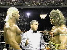 Hogan Stares At The Ultimate Warrior