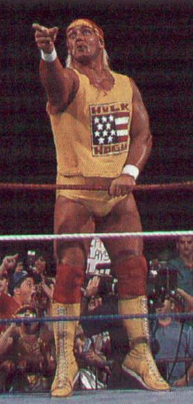 Hogan Points Across The Ring 