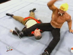 Hogan Leg Drops Vince